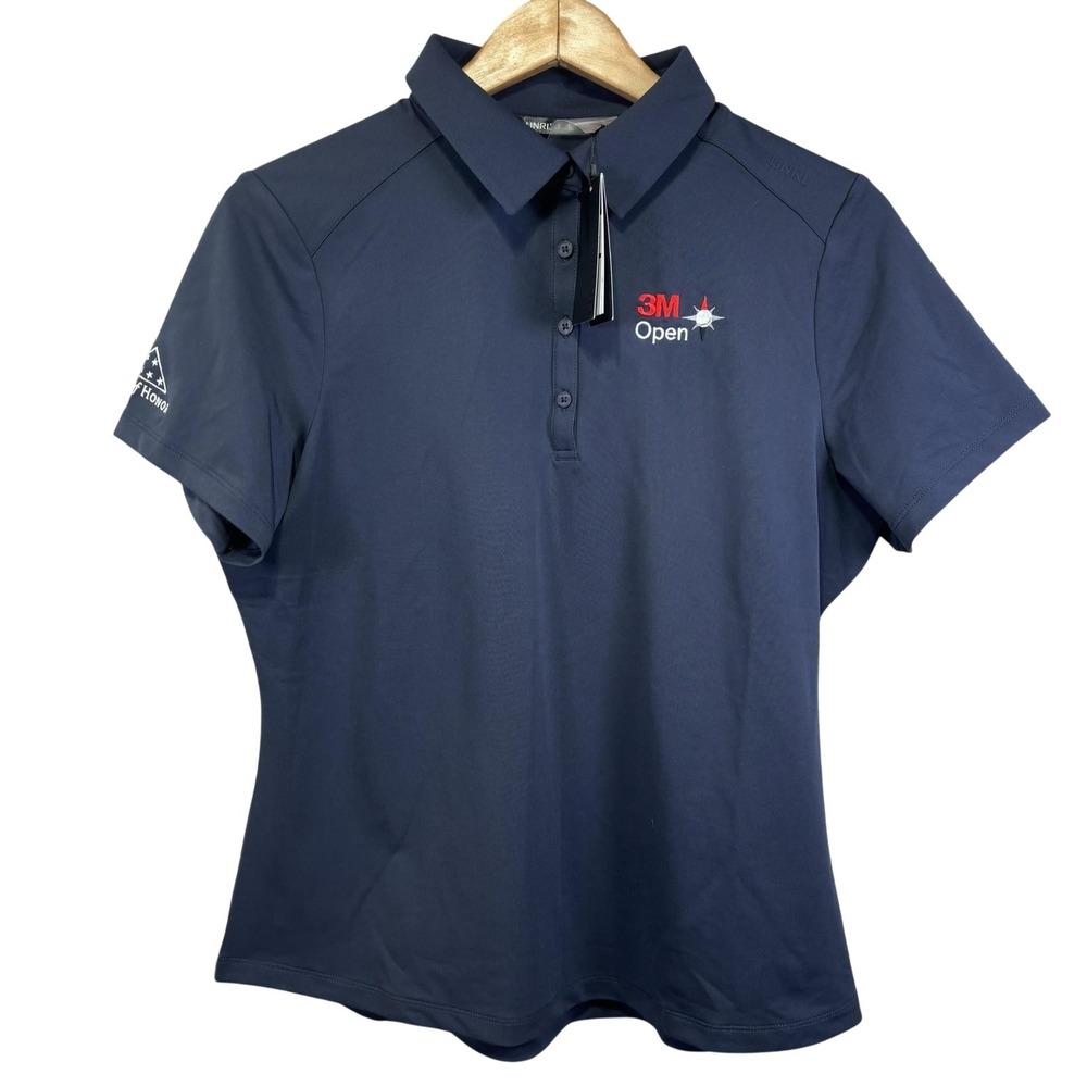 NWT UNRL 3M Open Womens Large Navy Blue Golf Polo Pique Pro WSSPPP-NVY-L